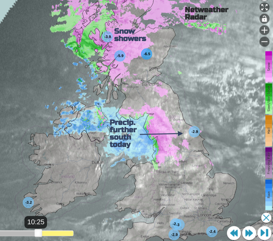 The Arctic cold deepens as the risk of snow and travel disruption ...